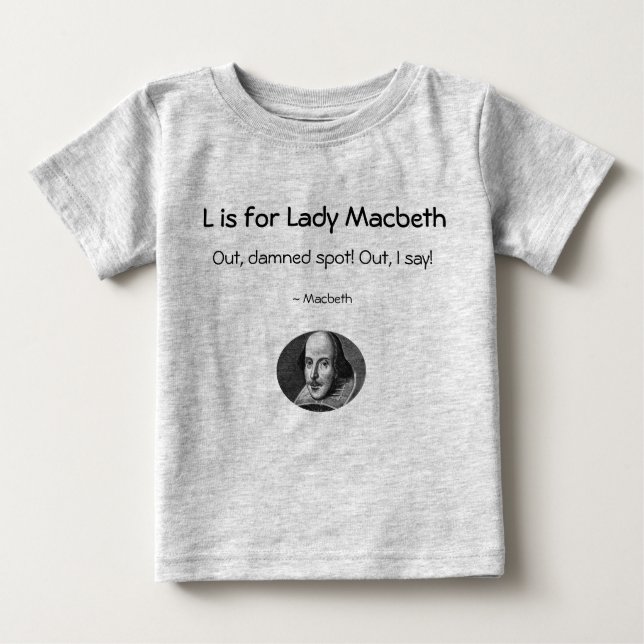 L är till Dam Macbeth ・ En liten Shakespeare Shirt T Shirt (Framsida)