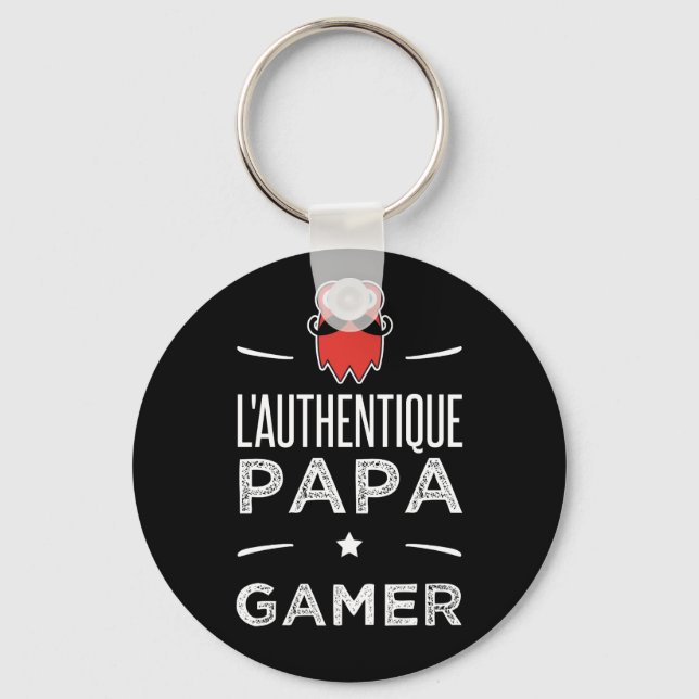 L autentisk pappa gamer nyckelring (Framsida)