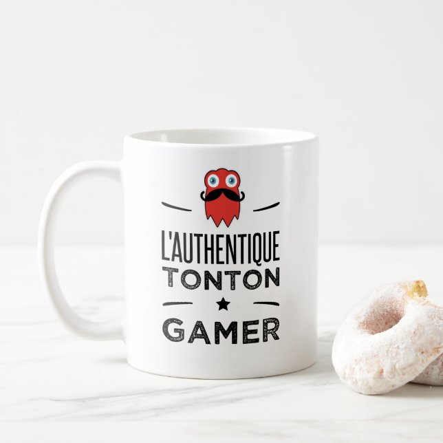 L authentique tonton gamer kaffemugg (Med munk)