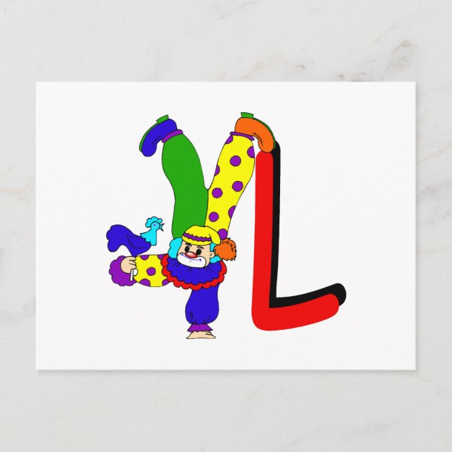L Clown Vykort (Framsida)