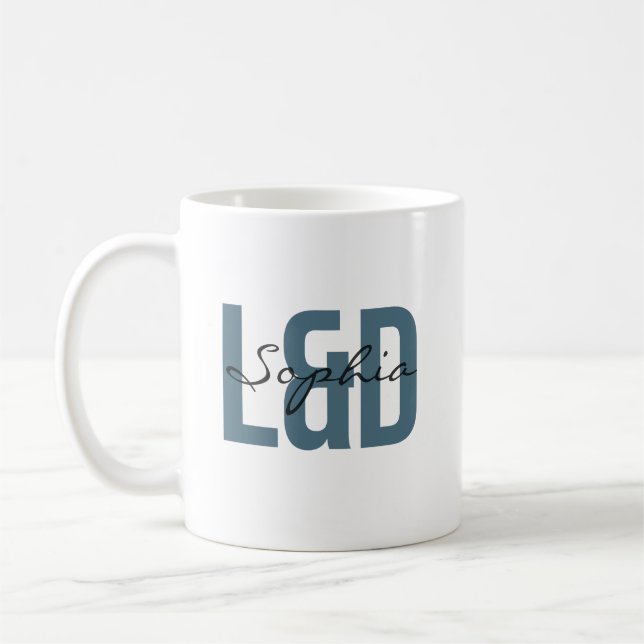 L&D  Nurse Personalized Name Bold Typography Kaffemugg (Vänster)