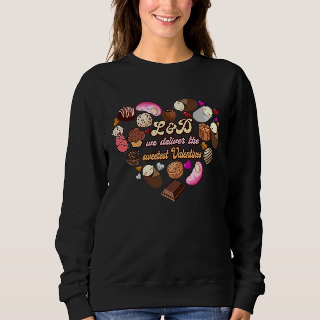 L&D We Deliver The Sweetest Valentines Labor Deliv T Shirt (Framsida)