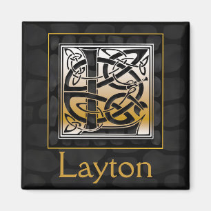 L den kända monogramen "Celticsvartsten" kvadrera Magnet