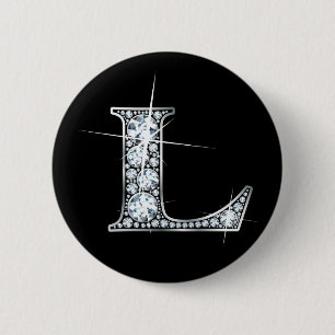 "L" Diamond Bling-knapp Knapp