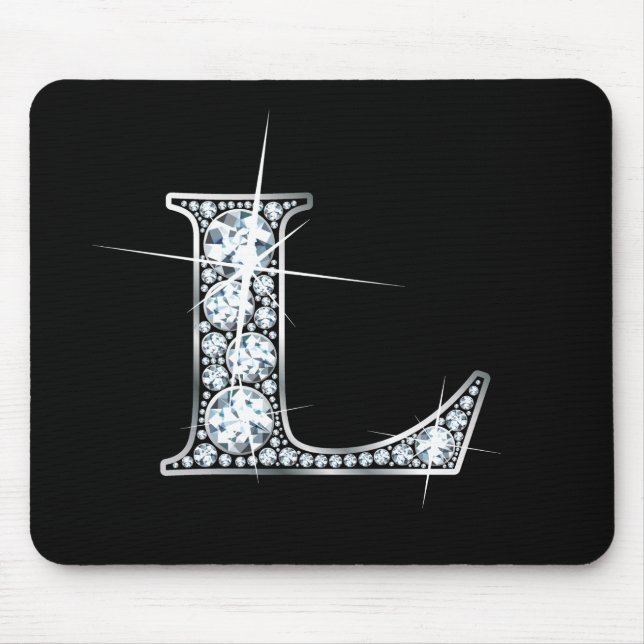 L "Diamond Bling" Skriv ut Mousepad Musmatta (Framsidan)