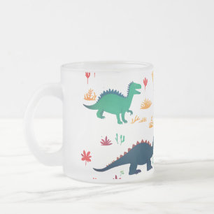 l Dinosaurie Mönster Frostad Glasmugg
