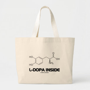 L-Dopa insida (Levodopa den kemiska molekylen) Jumbo Tygkasse