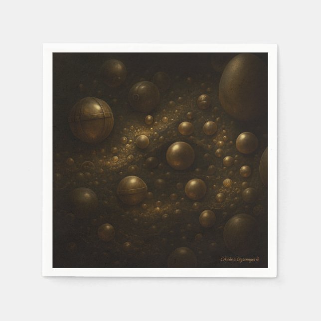 L’Écumène des Sphères - Serviette en papier Pappersservett (Framsidan)