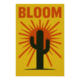 L’éveil du cactus sous le soleil ardent perfect poster