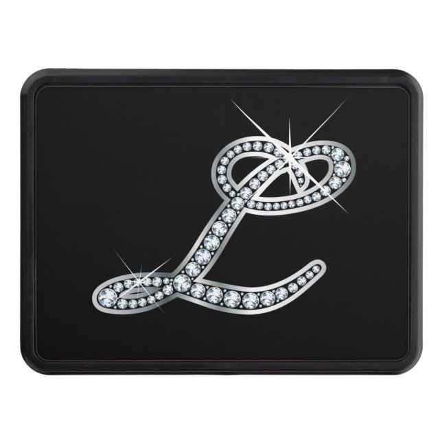 L Faux-"Diamond Bling" Tow Hitch Cover Dragkroksskydd (Framsidan)