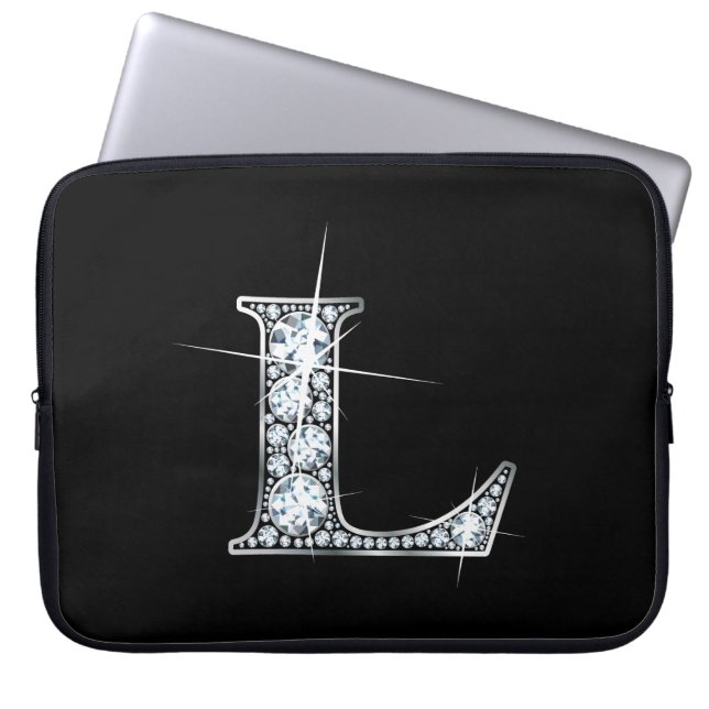 L Faux-’Diamond’ Monogram Laptop Sleeve (Framsidan)