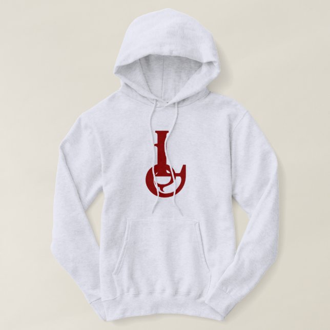 L-formad hoodiejacka hoodie (Design framsida)