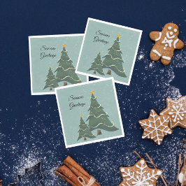 l Grönt Blue Whimsical jul Design Pappersservett