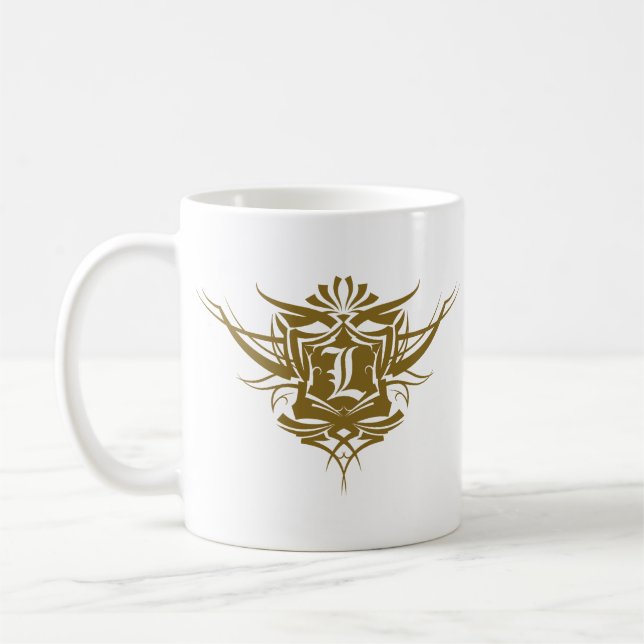 L guld- gotisk tatuering kaffemugg (Vänster)