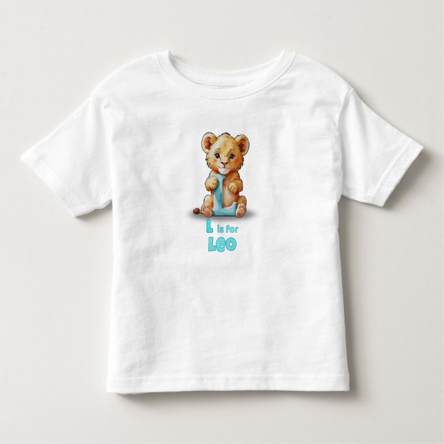 L is for Leo - Custom Toddler T-Shirt (Framsida)
