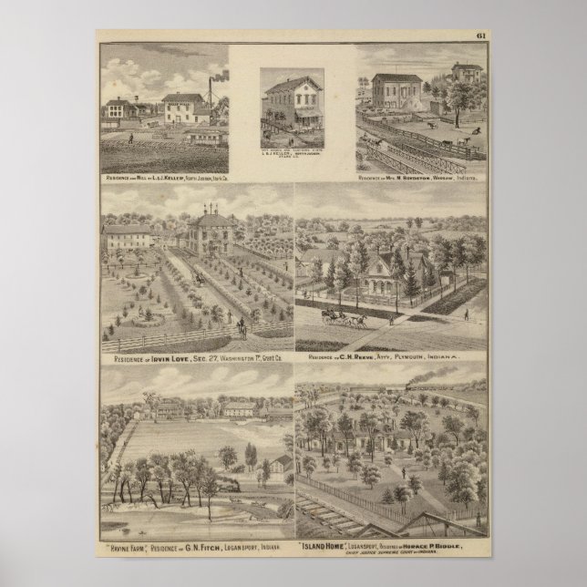 L & J Keller:s hemvist och fabrik Poster (Framsidan)