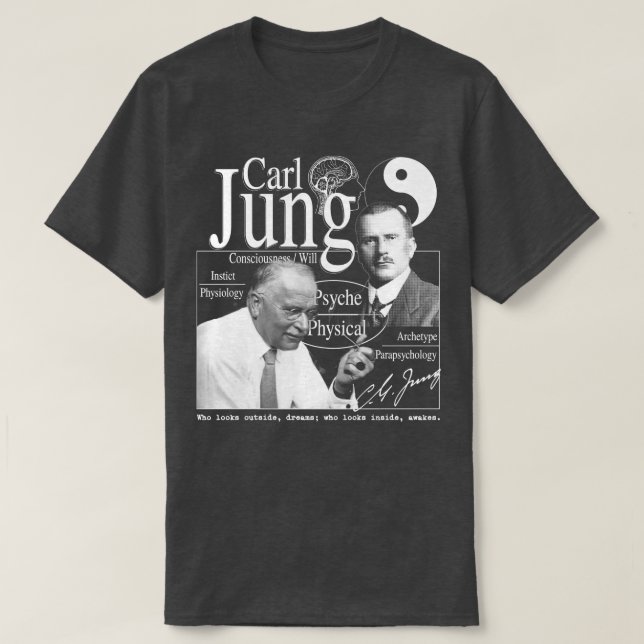 l Jung Inspired Abstrakt Psychedelic Psychology Qu T Shirt (Design framsida)