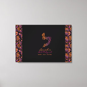 L Lamed Hebrew Brev Bat mitzvah Sign-In Board Canvastryck