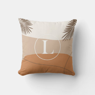 L - Linitialt monogram Brev L Abstrakt projektions Kudde