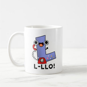 L-llo Funny Brev L Pun Kaffemugg