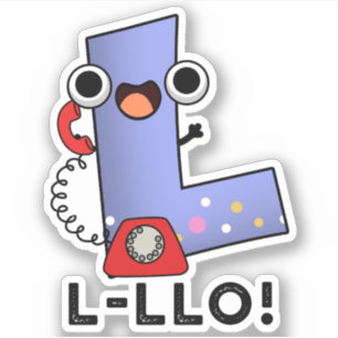 L-llo Funny Brev L Pun Klistermärken
