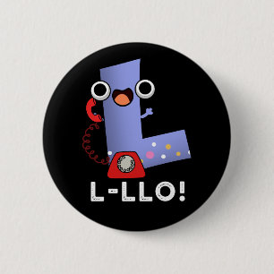 L-llo Funny Brev L Pun Mörk BG Knapp