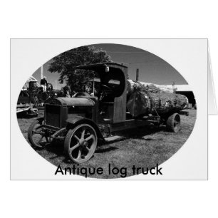 l log lastbil1, Antique log lastbil Hälsningskort