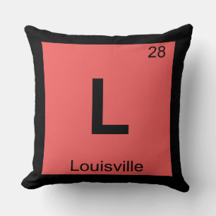 L - Louisville Kentucky Kemi Periodiska Systemet Kudde
