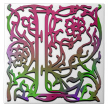 L Monogram "Besque Garden" keramiskt plattor