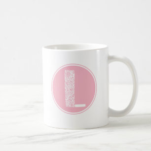 L Monogram för initial Blommigt Kaffemugg