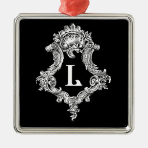 L Monogram Initial Julgransprydnad Metall