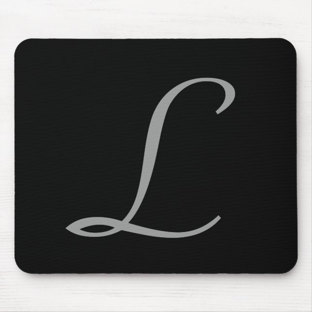 L: Monogram L Elegant Mousepad - Brev Musmatta (Framsidan)