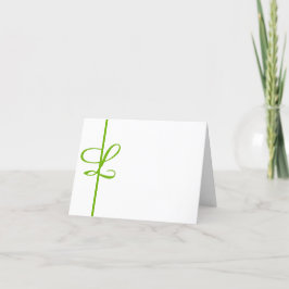 "L" monogram.LÄGG TILL DIN INITIAL FÖR PERSONALISE Tack Kort