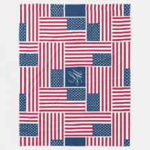 L Monogram Patriotisk Amerikansk Flagga Americana