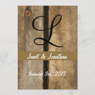 "L" Monograminbjudan Inbjudningar