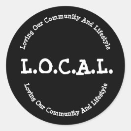 L.O.C.A.L. Fästfack Decal Runt Klistermärke