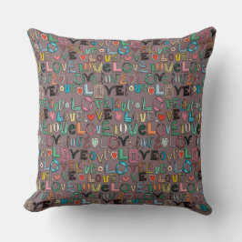 l o e KÄRLEK mocha Kudde