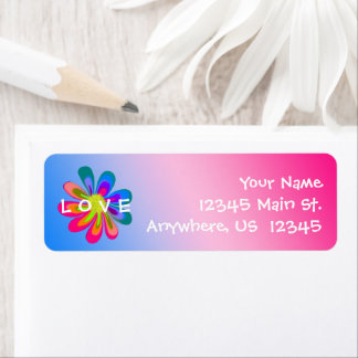 L O V E FLOMMA Returadress Etikett
