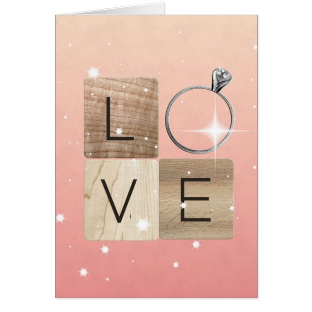 L-o-v-e-plattor Hälsningskort (Framsidan)