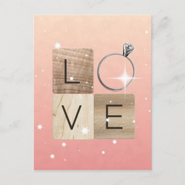 L-o-v-e-plattor Vykort (Framsida)
