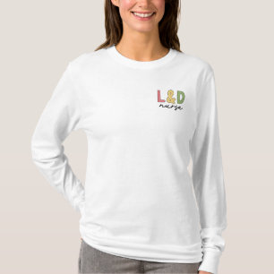 L och D Nurse Arbets- och leveranssjuksköterska T Shirt