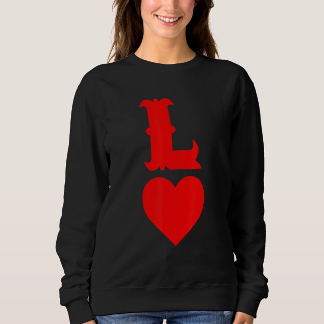 L Of Hearts Love Couples Valentines Day Gifts For  T Shirt (Framsida)