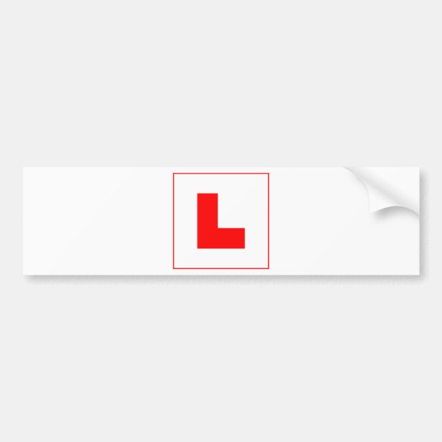 L-Plate Learning Driver / Bachelorette Hen Natt Bildekal (Framsidan)