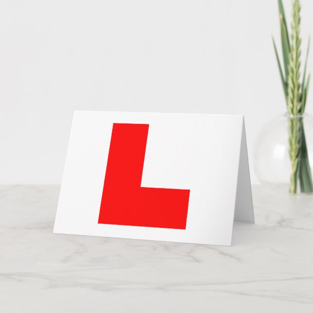 L-Plate Learning Driver / Bachelorette Hen Natt Kort (Framsida)