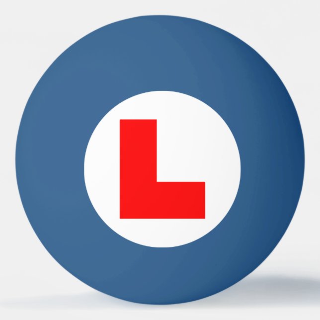 L-Plate Praktikant Förare / Systerlig Möhippa Pingisboll (Framsidan)