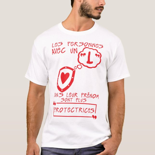 l protectrice prenom citation lettre personne t shirt (Framsida)