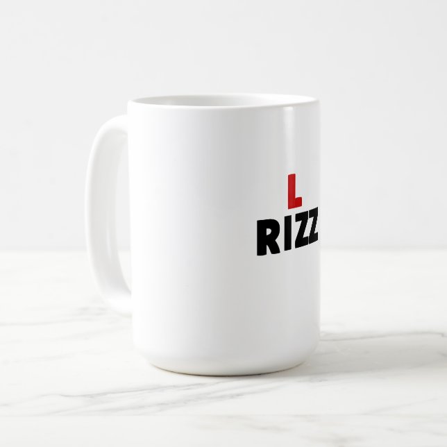 L rizz hoodie funies kaffemugg (Framsida vänster)