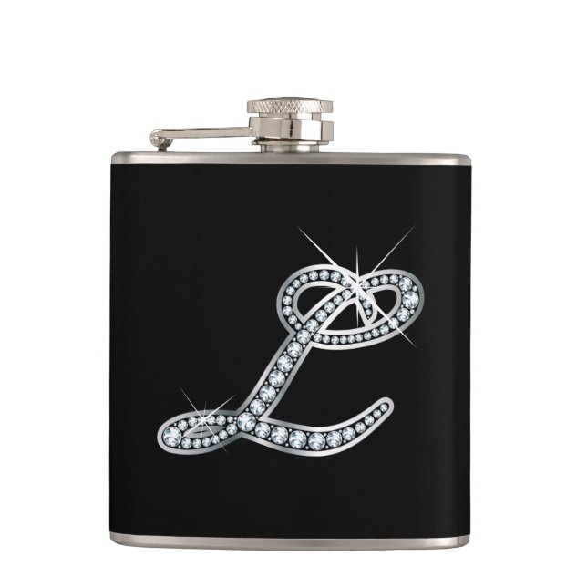 L Skriptkolv "Diamond Bling" Fickplunta (Framsidan)