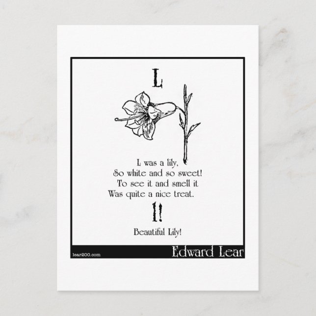 L var en lilja vykort (Framsida)