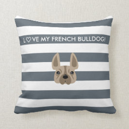 L♡VE MIN FRANSKA BULLDOGG! DEKORATIVT KUDDE